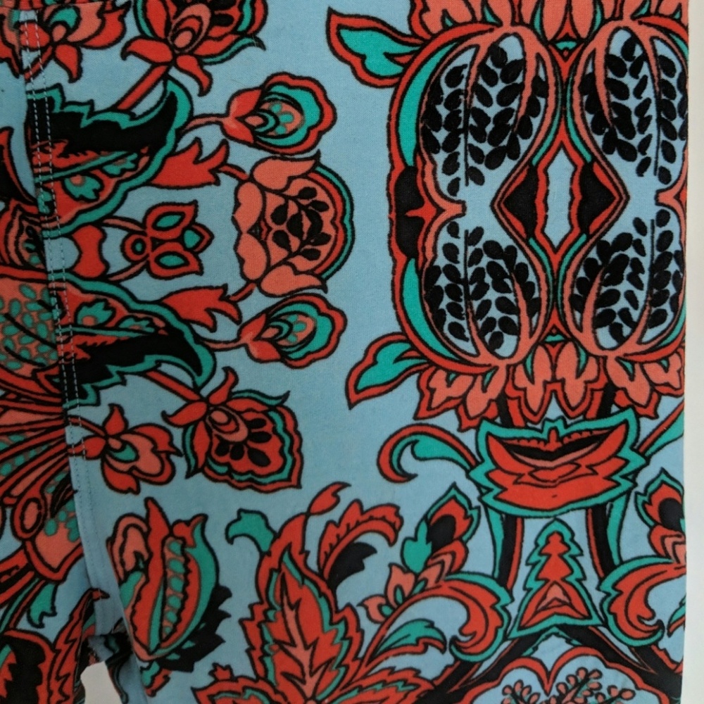 LuLaRoe teal paisley leggings